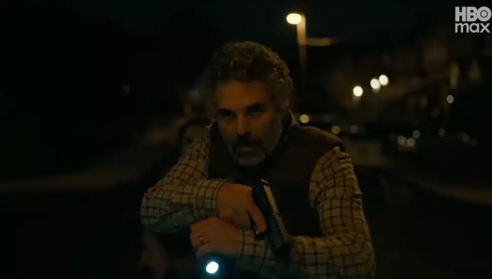 Mark Ruffalo holds gun and flashlight in Task screenshot.