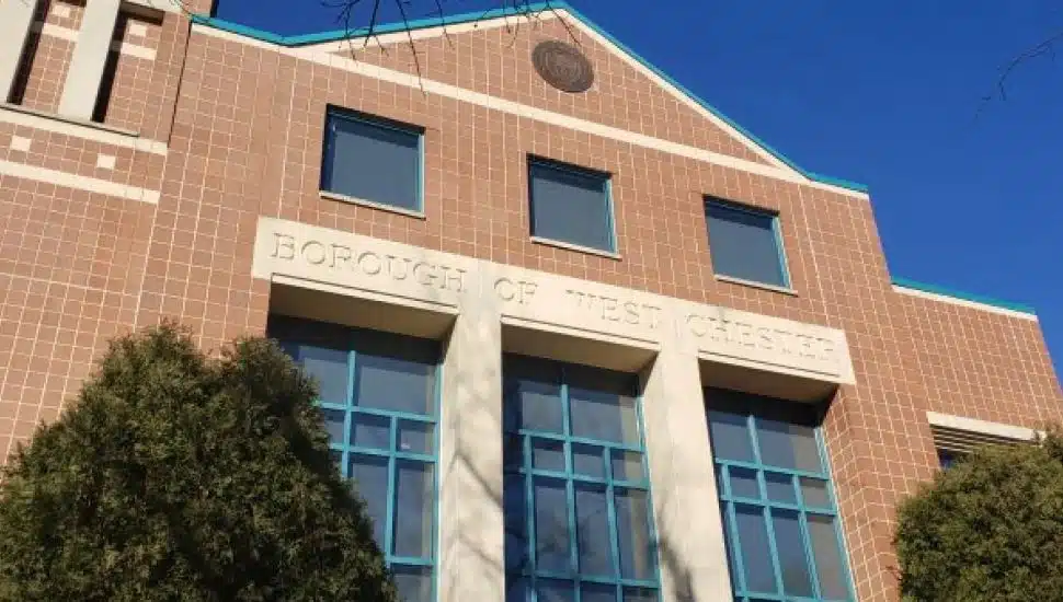 West Chester Borough Hall exterior.