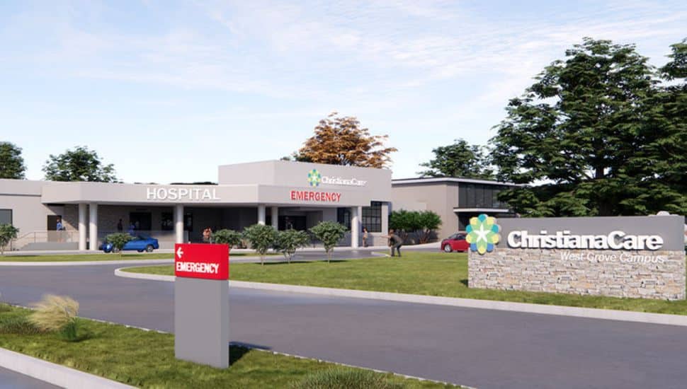 A rendering of ChristianaCare's West Grove campus.