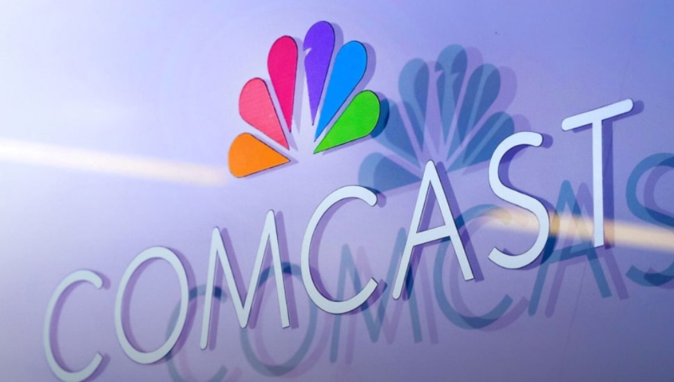 Comcast and NBC logo.