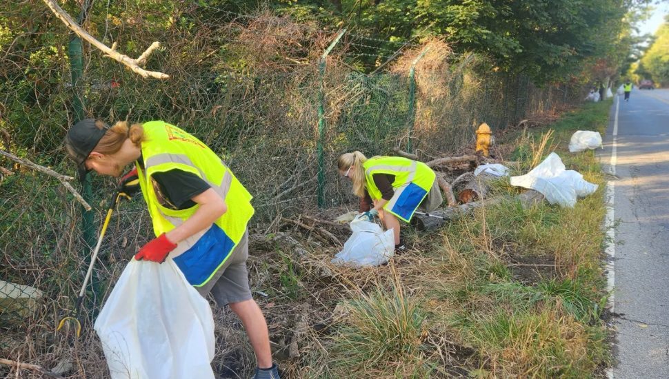 Litter Lifters of West Vincent volunteers in Coatesville on World Cleanup Day.