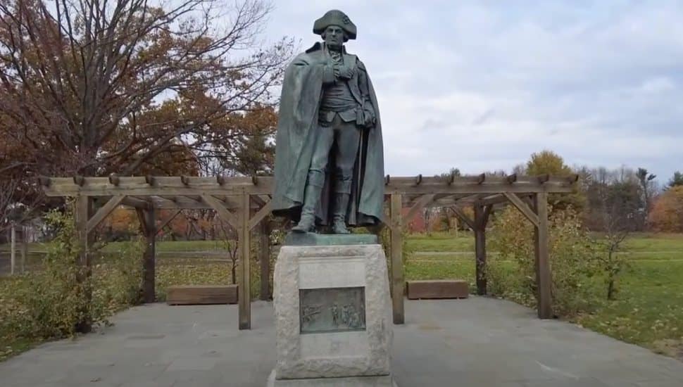 A statue of Friedrich von Steuben at Valley Forge National Historical Park.