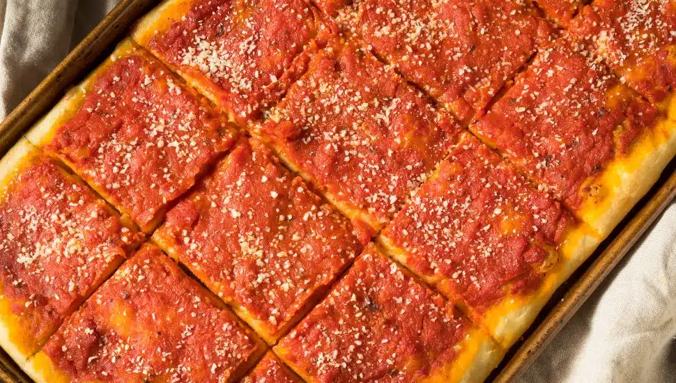 Homemade Philadelphia Tomato pie.