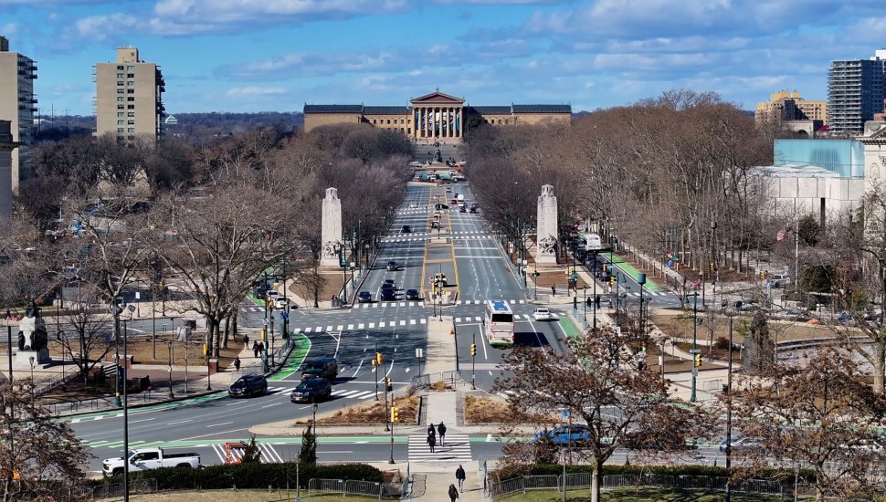 Ben Franklin Parkway view.