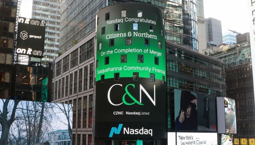Big-screen advertisement in Times Square.