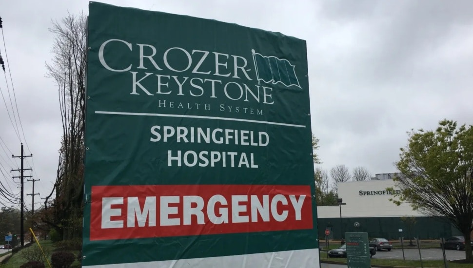 Crozer-Keystone sign.