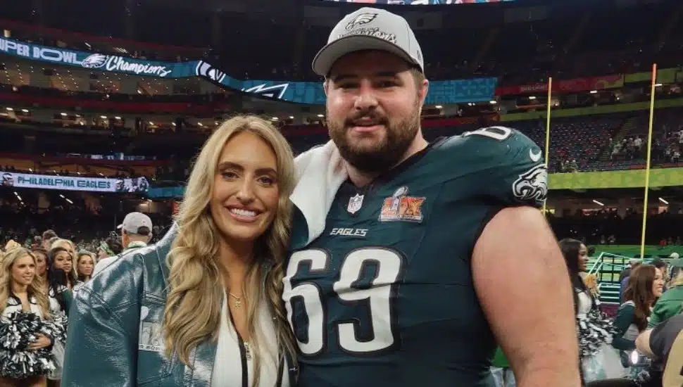 Eagles couple Landon and Brooke Dickerson.