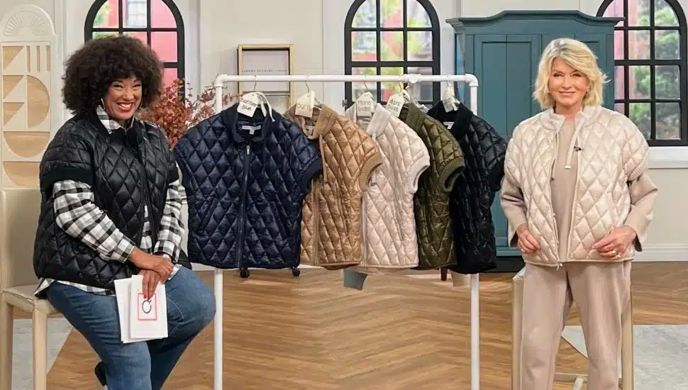 Martha Stewart at QVC studio.