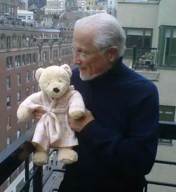 Stan Herman poses with StanBear.