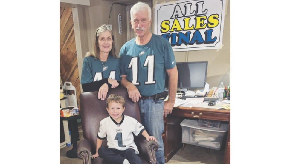 Bob and Deb Filacheck with grandson.
