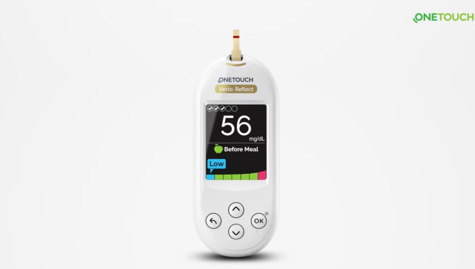 Onetouch blood glucose monitoring device.