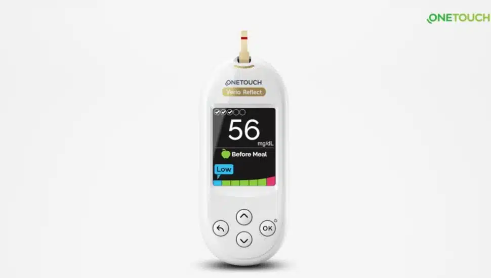 Onetouch blood glucose monitoring device.