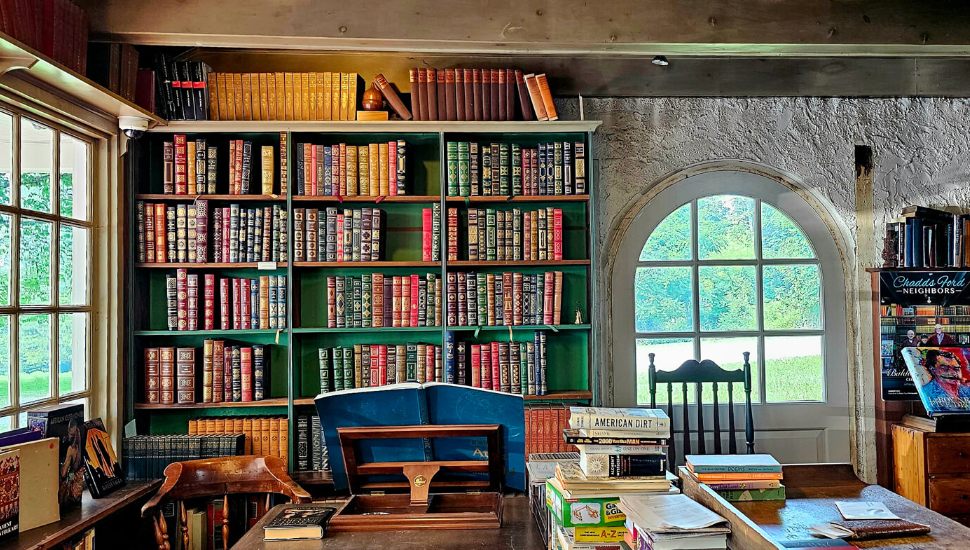 The interior of Baldwin's Book Barn.