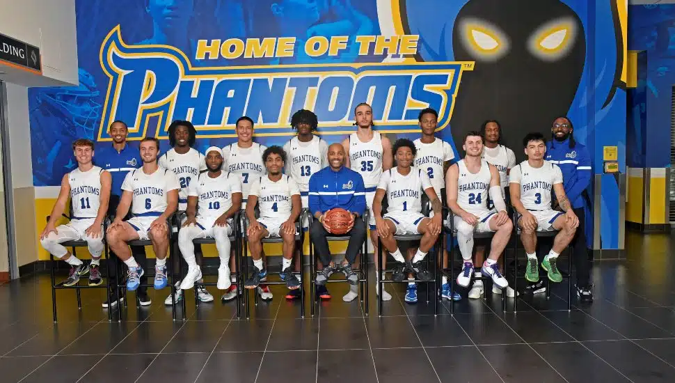 Team photo of the DCCC Phantoms -- the men’s basketball team opened its season Nov. 8.