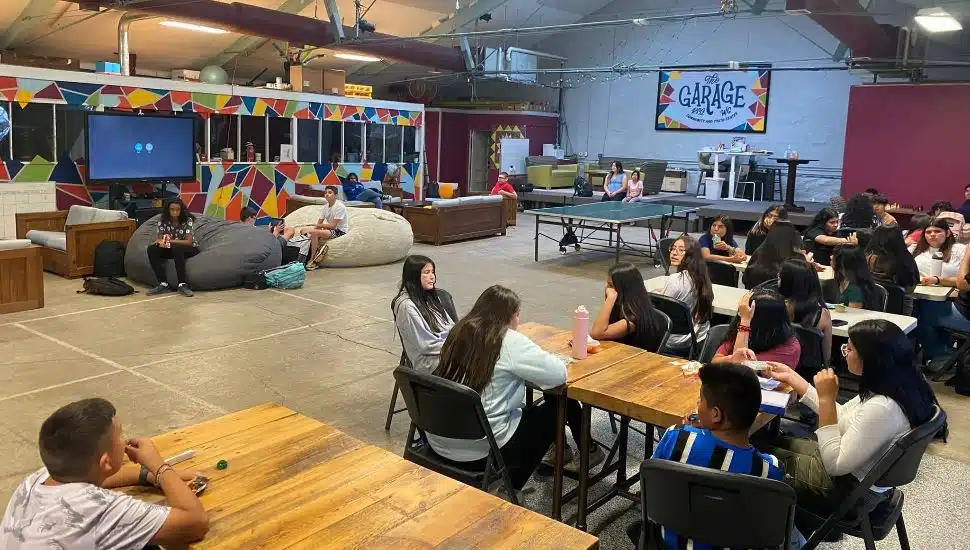 The interior of The Garage Community & Youth Center in Kennett Square.
