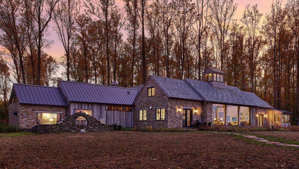 Kennett Square home in the sunset.