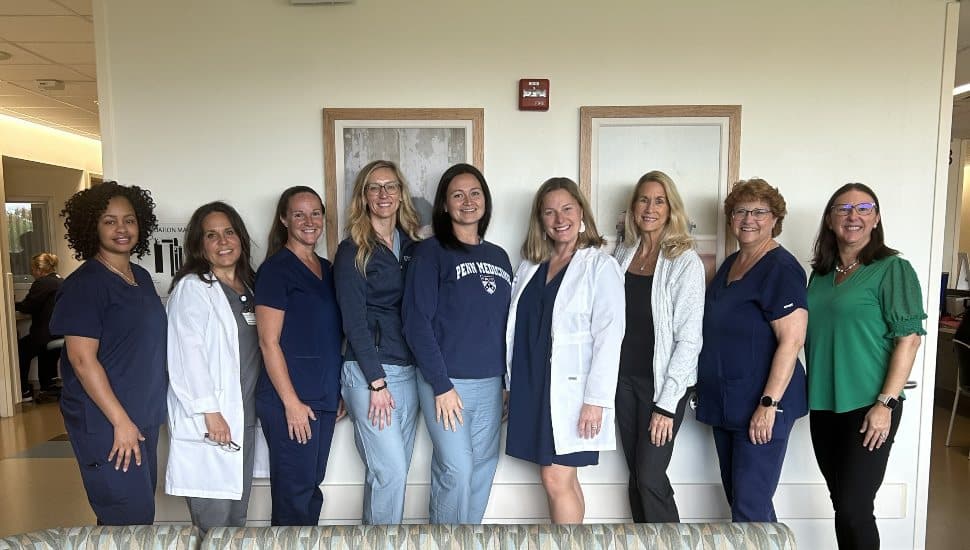Members of the CCH Maternal Child Leadership team. From left to right: Lauren Johson (Clinical Educator L&D), Lynne Rudderow (NP/Manager OBGYN Clinic), Kristen Jones (Manager Maternity), Theresa Boylan (Asst. Manager Labor & Delivery), Alicia Battagliotti (Manager, Labor & Delivery), Katherine Costantini (Director of Maternal Child Services), Susan Cox (Manager, NICU & Pediatrics), Kathy Macagnone (Clinical Educator, Maternity), Amy Latyak (Manager Lactation & Prenatal Education). Not pictured: Jen Sullivan, Crystal Camma, Kris Rhone, and Danielle Horst.
