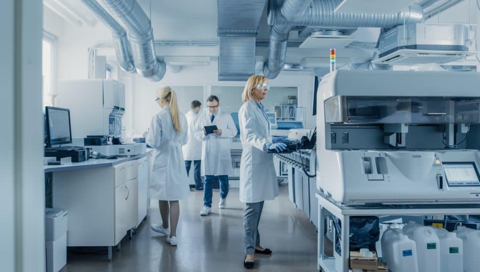 People working in a laboratory