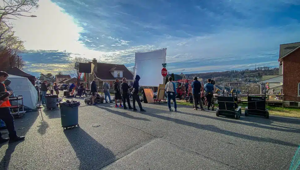 Outdoor production on season one of HBO's Task.