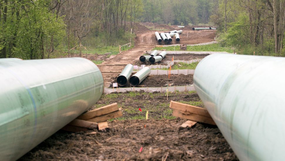 Construction of a pipeline.