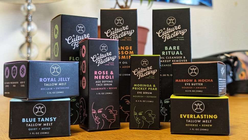 A Culture Factory skincare items.