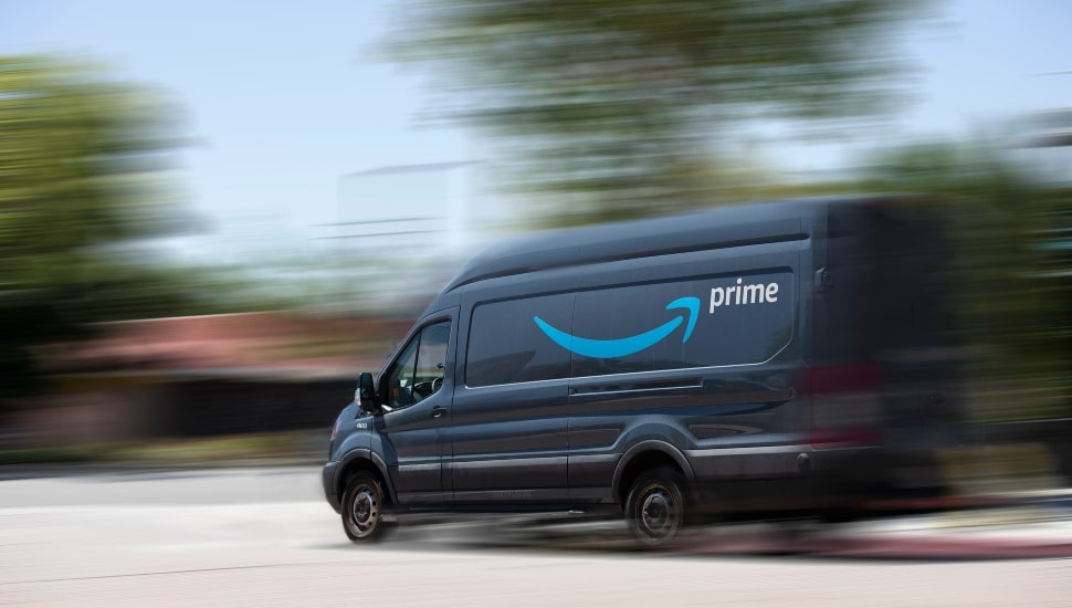 Amazon delivery truck.