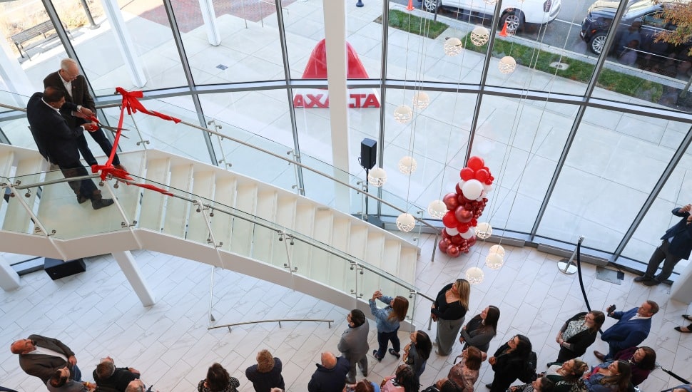 Axalta ribbon cutting inside.