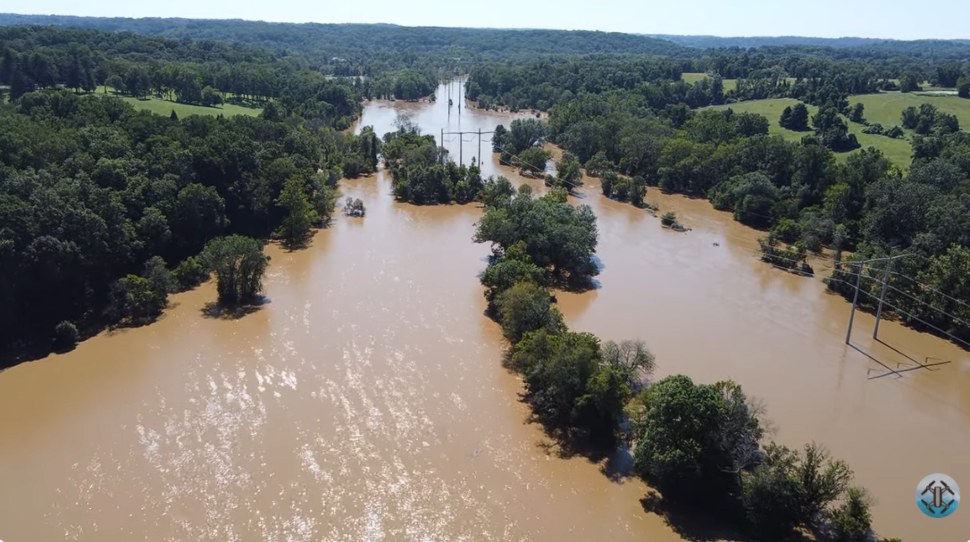 Brandywine Creek flooded after Ida.