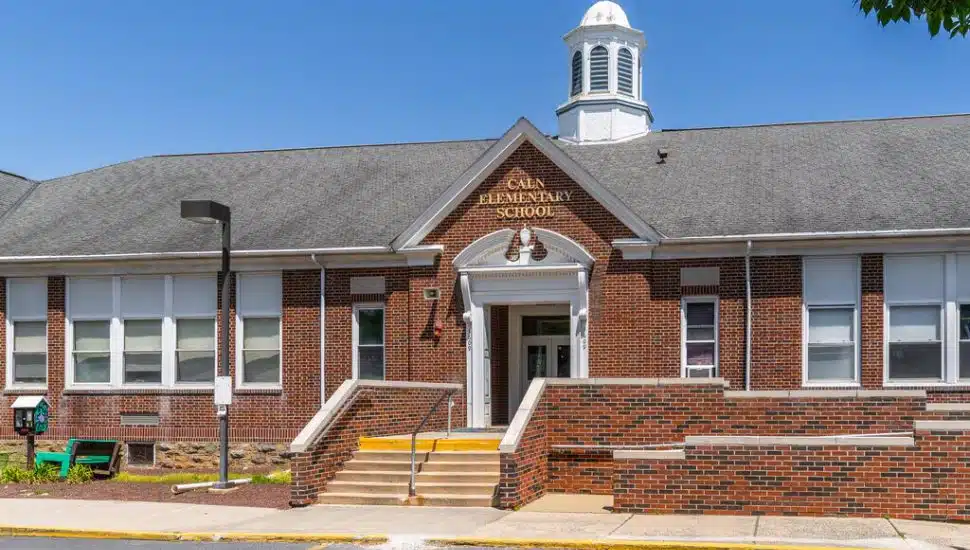 The exterior of Caln Elementary School.