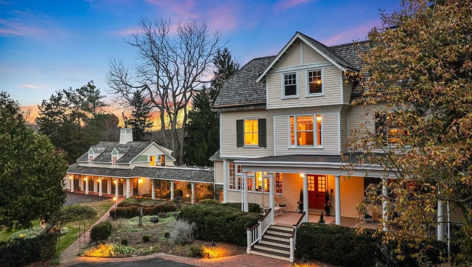 The exterior of the historic Heartsease property in West Chester.