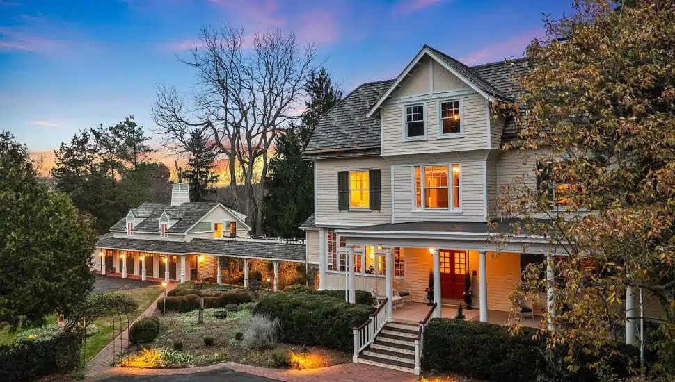 The exterior of the historic Heartsease property in West Chester.