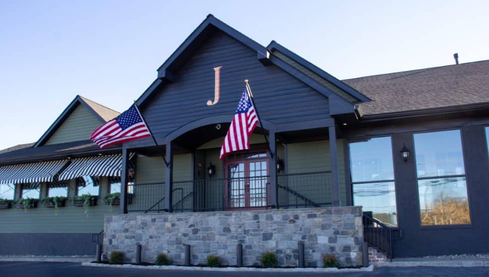 The exterior of Malvern's The Jockey Tavern.