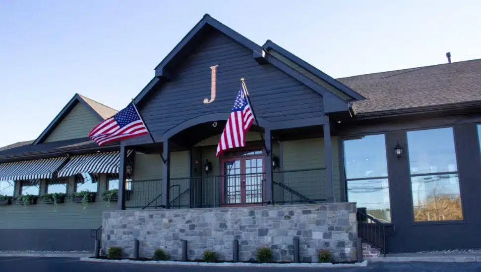 The exterior of Malvern's The Jockey Tavern.