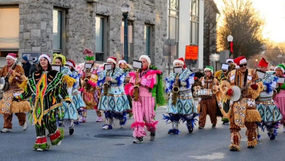Mummers at Downingtown Christmas Parade.
