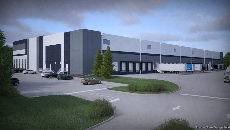 Rendering of industrial building in Ridley Township.