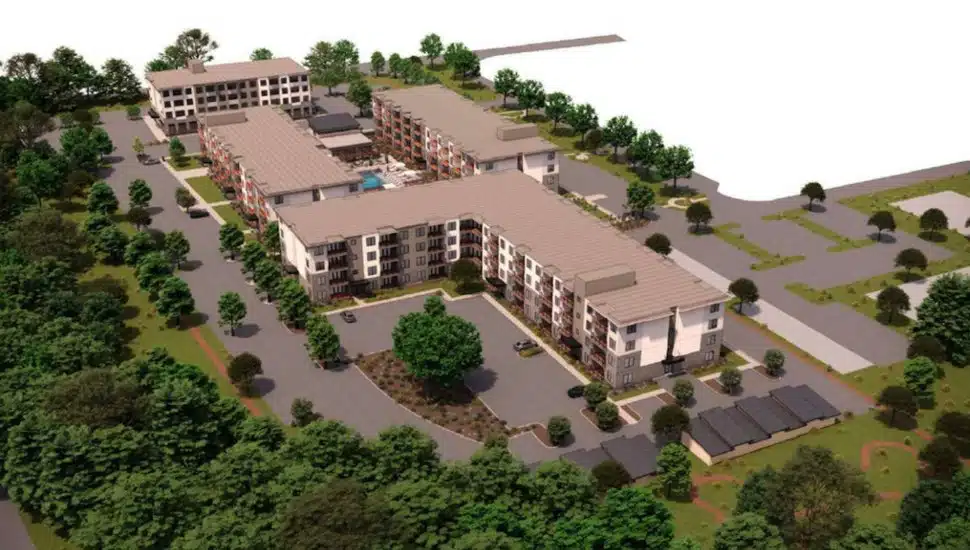 Malvern apartments rendering.