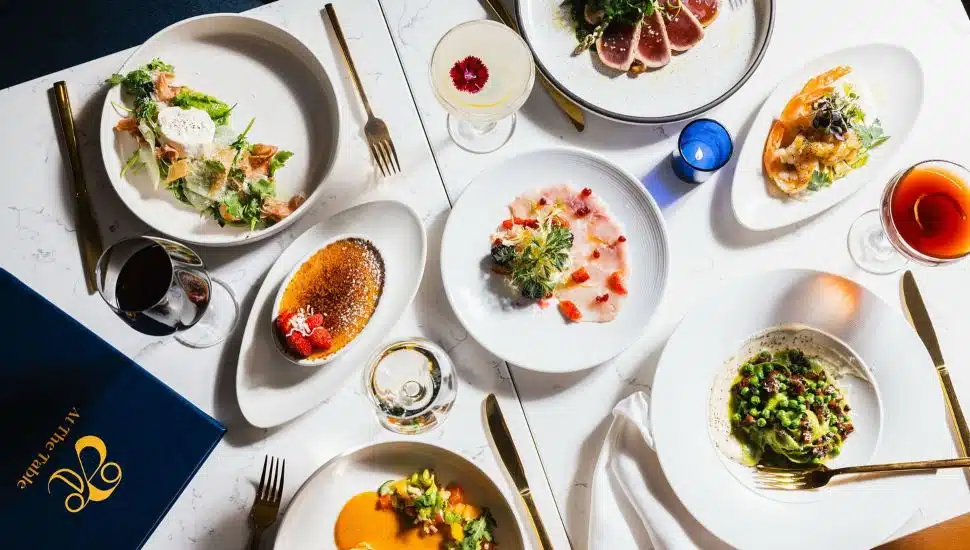 Bunch of dishes from At the Table restaurant.