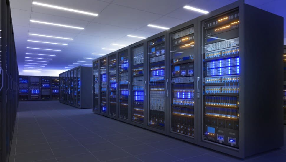 Inside a data center.
