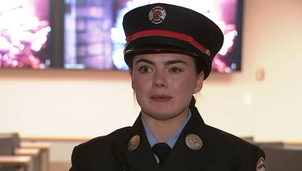West Whiteland firefighter Emily Gindele.