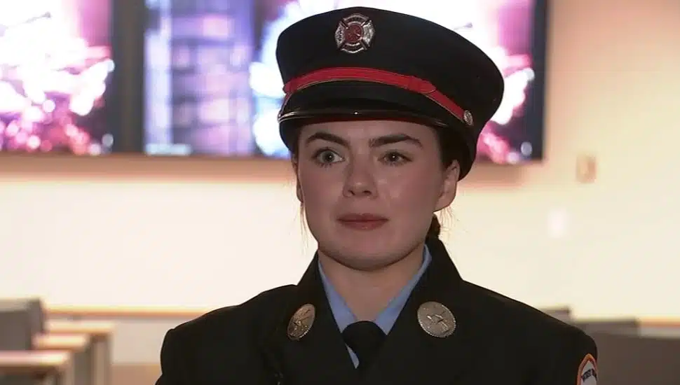 West Whiteland firefighter Emily Gindele.