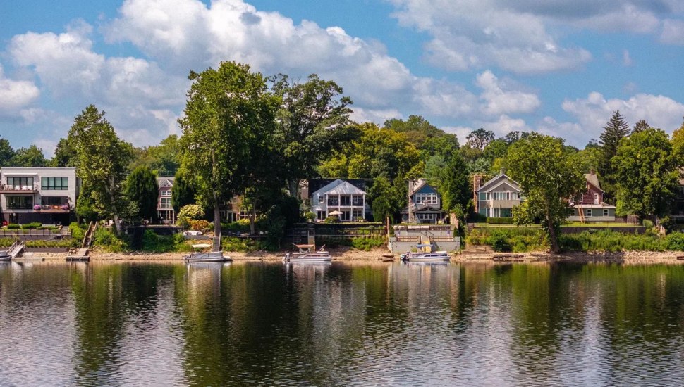 New Hope riverfront homes.