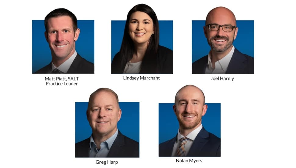 Headshots of advisory firm’s five new leaders.