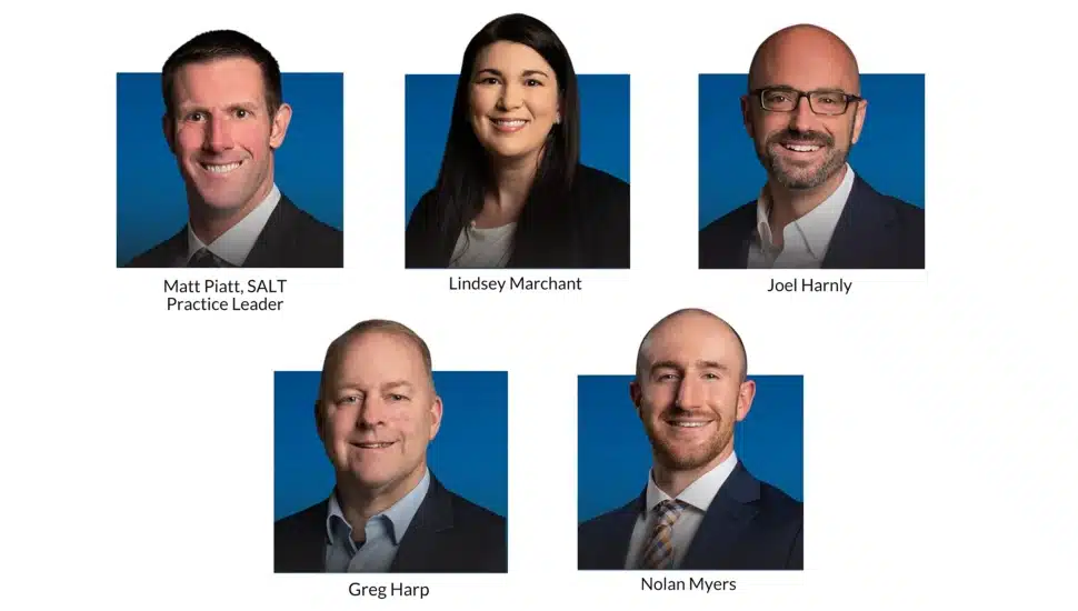 Headshots of advisory firm’s five new leaders.