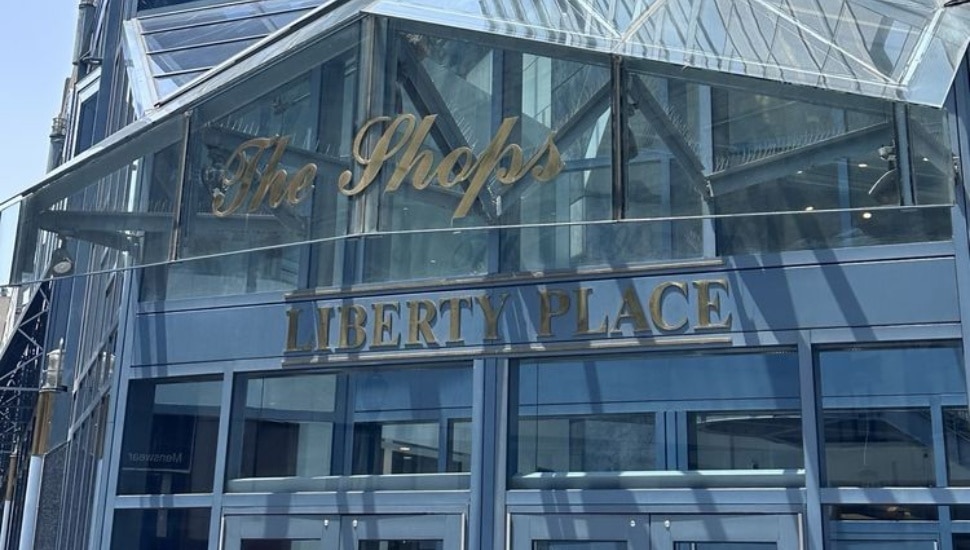 The Shops at Liberty Place building.
