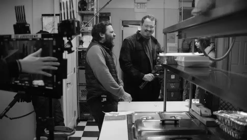 Shane Gillis on the set of Netflix's 'Tires.'