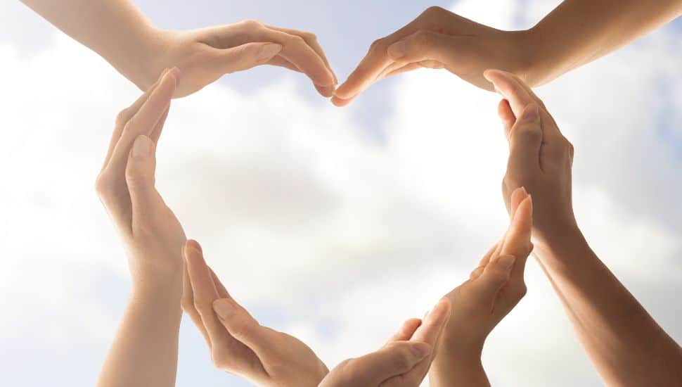 Heart shaped by hands.