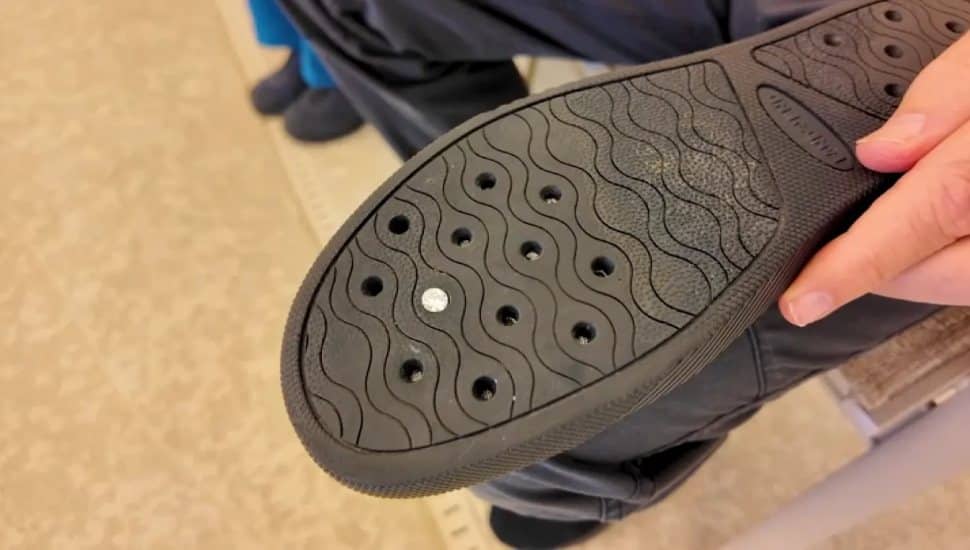 Chester County resident Cindy Ware's diamond stuck in her neighbor's water shoe.