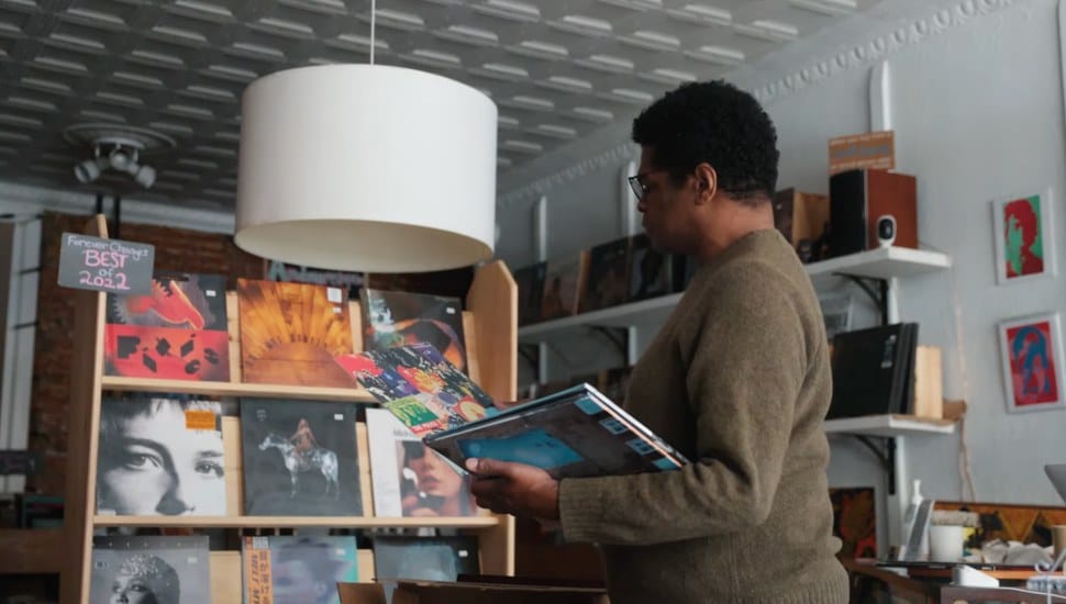 Shop owner Shawn Cephas in his record store, Forever Changes.