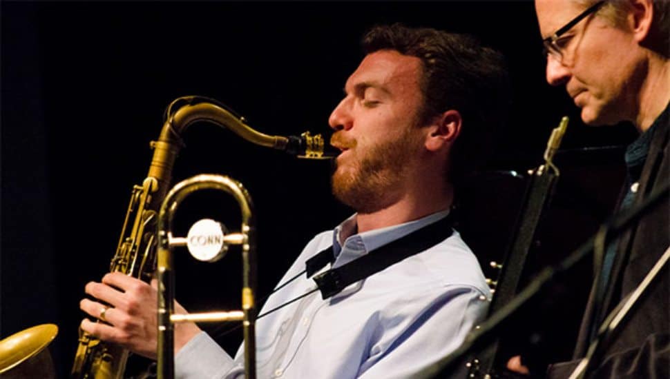 A performer at the West Chester University Jazz Festival.