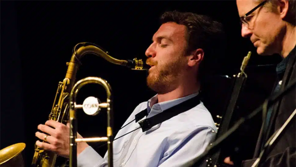 A performer at the West Chester University Jazz Festival.